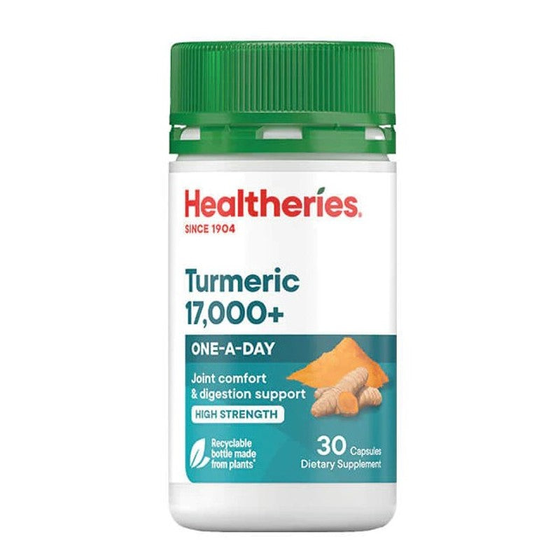 Healtheries Turmeric 17,000+ High Strength 30 Capsules