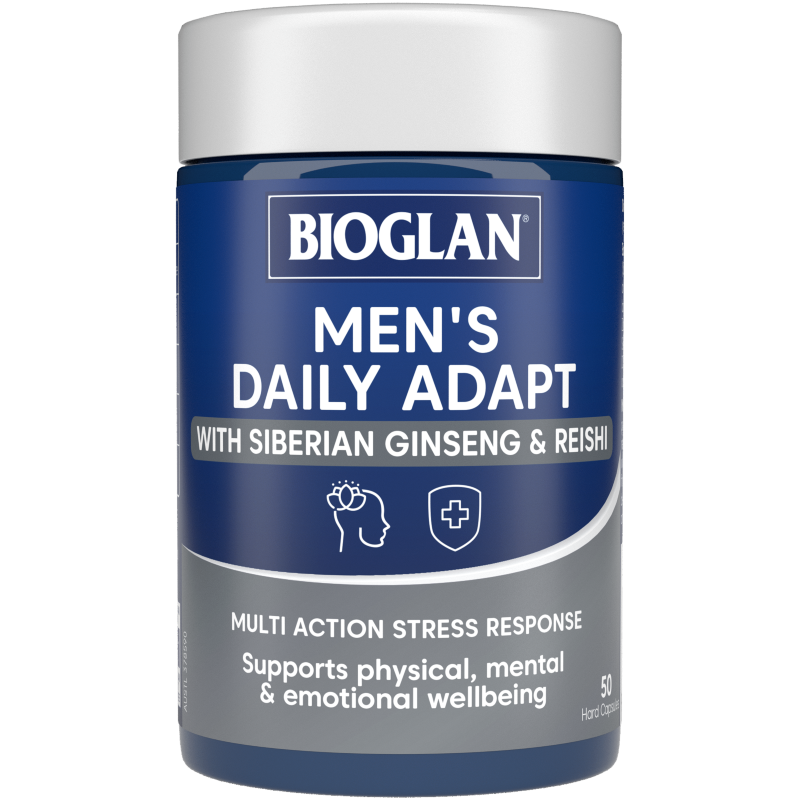 Bioglan Men's Daily Adapt with Siberian Ginseng and Reishi 50 Capsules