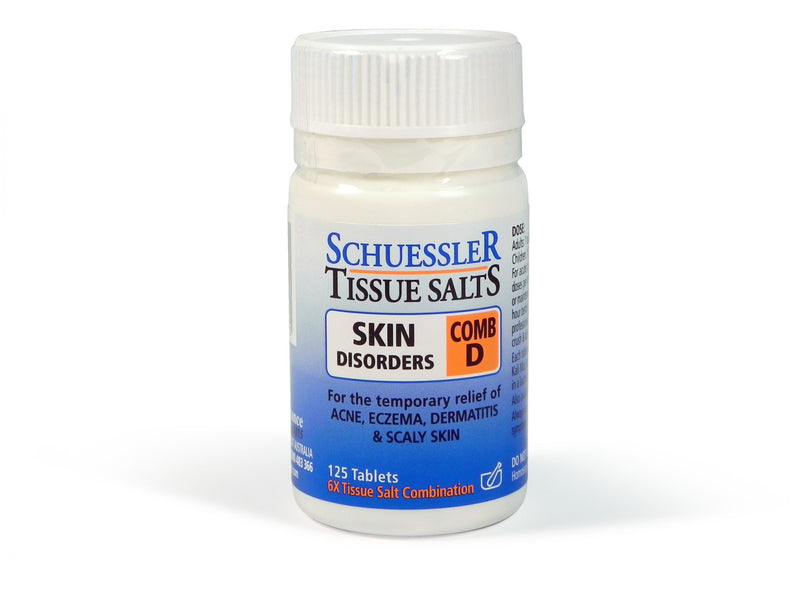 Dr Schuessler Comb D Skin Disorders 6X Tissue Salt 125s