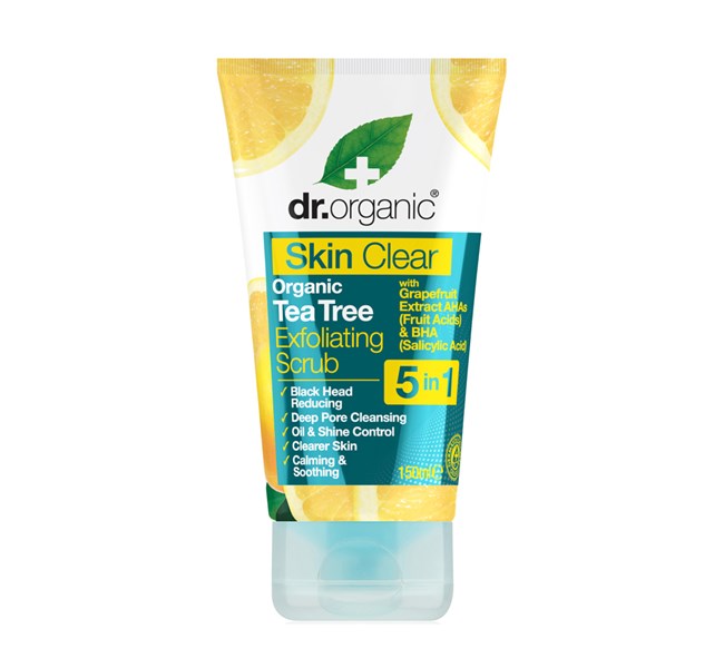 Dr. Organic Tea Tree Skin Clear Exfoliating Scrub 150ml