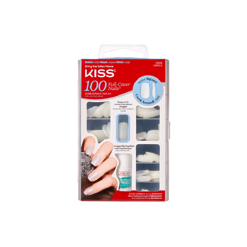 Kiss 100 Full Cover Nail Active Square