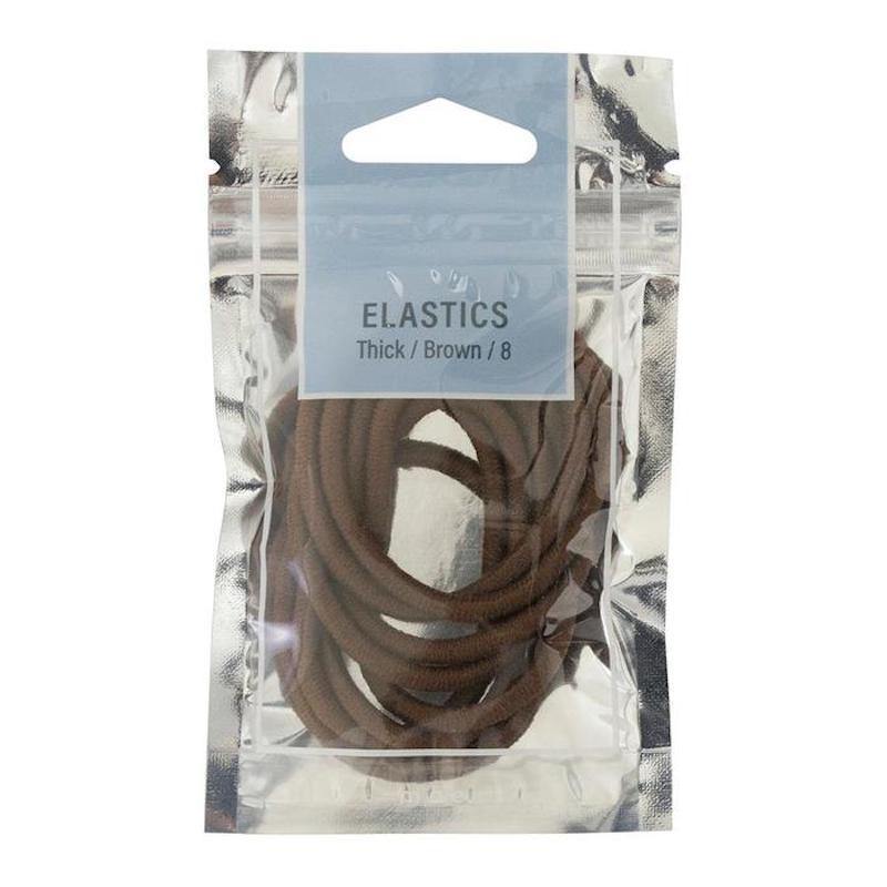 Mae Thick Elastics Brown 8 Pack NZ - Bargain Chemist