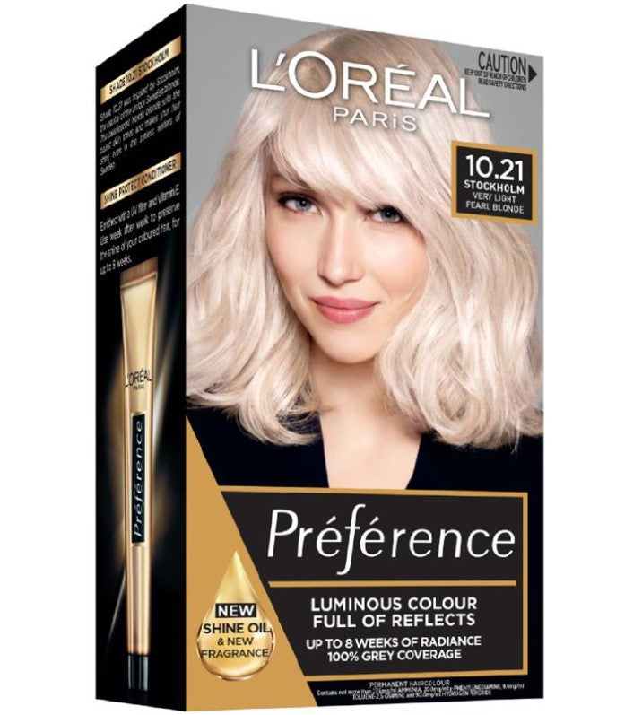 L'Oreal Preference Hair Colour 10.21 Stockholm