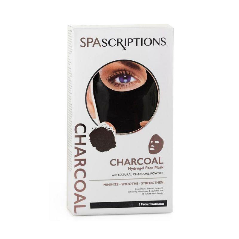 SpaScriptions Hydrogel Charcoal Face Mask 3 Treatments NZ - Bargain Chemist