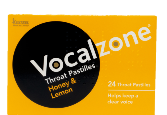 Vocalzone Honey & Lemon Throat & Voice Pastilles 24 Pack