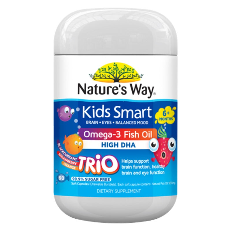 Nature's Way Kids Smart Omega-3 Fish Oil Burstlet Trio 60 Pack