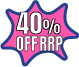 40% off discount badge