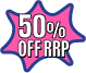 50% off discount badge